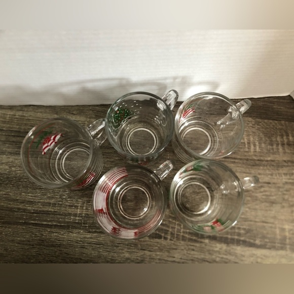 Vtg Festive Holiday Glass Mugs - Picture 8 of 14